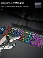 Teclado Deportivo Electrónico Luminoso T-WOLF Para Computadora Y Notebook Con Cable Teclado Mecánico De 104 Teclas Estilo Estándar Interfaz USB - details 6