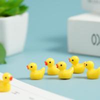 50/100 Pcs Miniaturas De Pato Amarillo Ornamento Figuras Pequeñas De Resina Para Decoración De Hogar Y Paisaje Micro Estilo Pastoral - details 9
