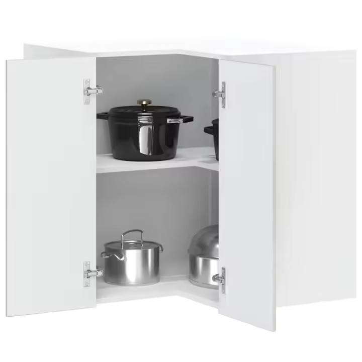 vidaXL Mueble esquinero cocina Lucca madera contrachapada en color Gris sonoma/Gris hormigón/Negro y más | almacenamiento funcional diseño moderno para baño dormitorio sala - 1