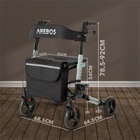 AREBOS Caminador Andador plegable de aluminio con ruedas ligero con frenos 136 kg - details 7
