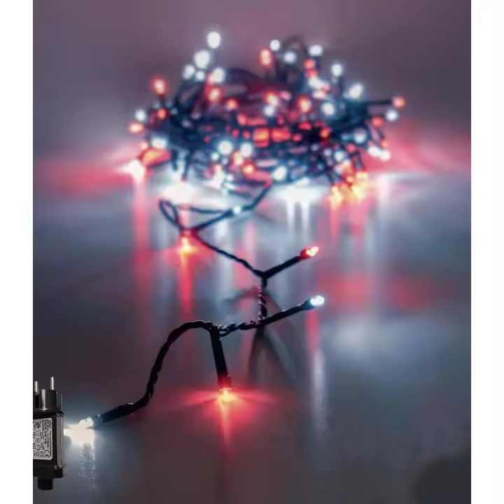Guirnalda Luces Led de Navidad PLUS HOME Uso Interior/Exterior IP44 Impermeable 1000 LED 6m Cable Verde - Ambiente Romántico y Cálido - 1