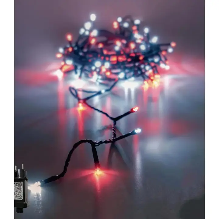Guirnalda Luces Led de Navidad PLUS HOME Uso Interior/Exterior IP44 Impermeable 1000 LED 6m Cable Verde - Ambiente Romántico y Cálido - 1