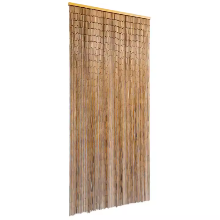 vidaXL Cortina para puerta 90x200 cm bambú - 1