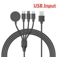Cable De Carga USB Tipo C 4 En 1 PD Para iPhone/Android Acero Inoxidable Magnético Para Reloj Apple Watch IWatch 1-9 Ultra SE Carga Rápida - details 5