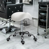 HOMCOM Silla Trabajo Taburete Ruedas Giratorias Taburete Cosmetica Dentista Peluqueria - details 1