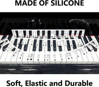 Etiquetas De Teclado De Piano De Silicona Desmontables Para Principiantes Aprendizaje De Piano Para 88/61 Teclas - details 1
