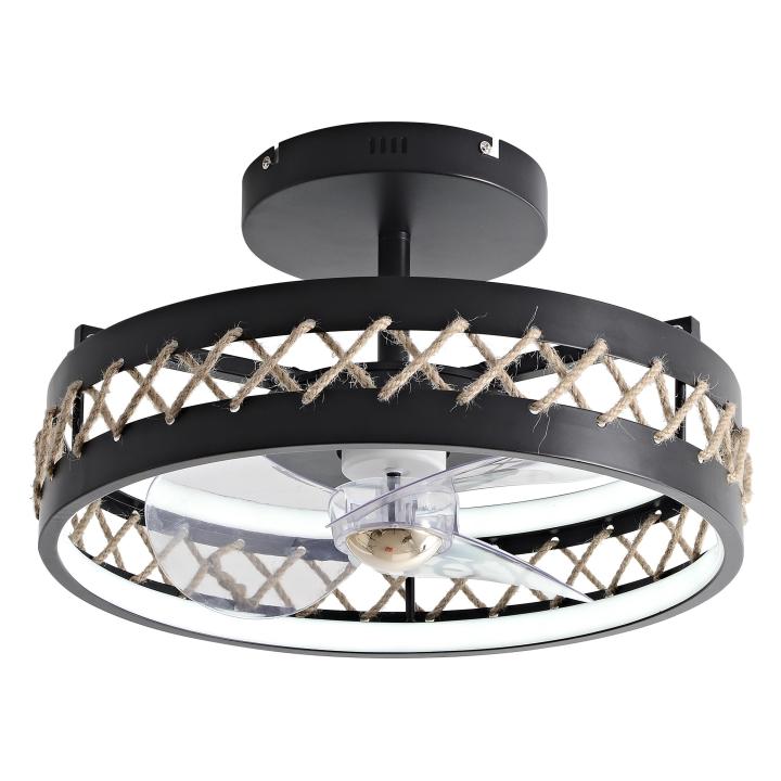 Ventilador Lámpara LED con detalles acabado cuerda Purline CEILY ROPE — oferta en Miravia