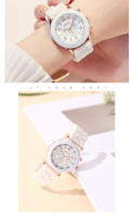Reloj De Cuarzo Para Hombres Y Mujeres De Moda Simple Con Correa De Silicona Reloj De Pulsera Negocios Casual Plata 4 Piezas - details 9