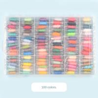 Hilo De Bordado De Poliéster Y Algodón Multicolor Práctico Para Bordado a Mano Empaque En Caja Herramienta Textil Para Adultos - details 12