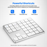 Teclado Numérico Inalámbrico Bluetooth 2.4G Ultrafino Conexión Remota Para IOS Android Windows Teclado Digital Numpad De Numeros - details 2