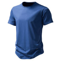 Novedad de verano, camiseta de manga corta de color liso para hombre, talla europea, tops informales, camiseta de algodón con cuello redondo - details 8