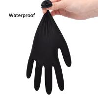 Guantes Desechables De Nitrilo Negro Para Trabajo Látex Libre De Hogar Limpieza Guantes Texturizados Para Mecánico Tatuaje Cabello Tejido Belleza - details 9