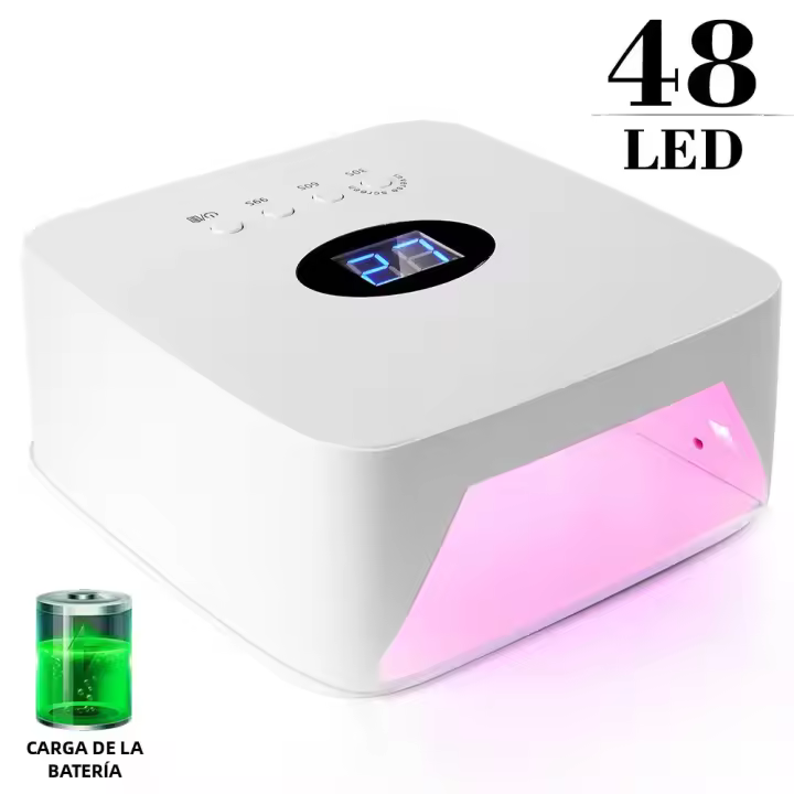 Lámpara De Arte De Uñas Recargable Con 48 LED Y Pantalla Digital Inteligente Secador De Uñas Para Salón Y Uso Doméstico Herramientas De Uñas - 1