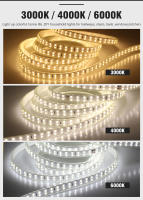 Tira De Luz LED Flexible 220V Doble Fila SMD2835 180Leds/m Impermeable Con Enchufe EU 1-15M 3000K 4000K 6000K Para El Hogar - details 2