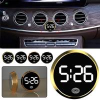 Reloj Digital Creativo LED Para Coche Mini Reloj Interno Adhesivo Ornamento Automotriz Accesorios Para Coche Material ABS - details 3
