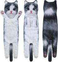 Divertidos Gatos Toalla de Mano-Decoración Gato Toalla Colgantes para Baño Trapos de Cocina-Animal Absorbente suave Toallas-regalos Graciosos Para Originales Mujer Amantes de Los Gatos-Pies Cortos - details 0