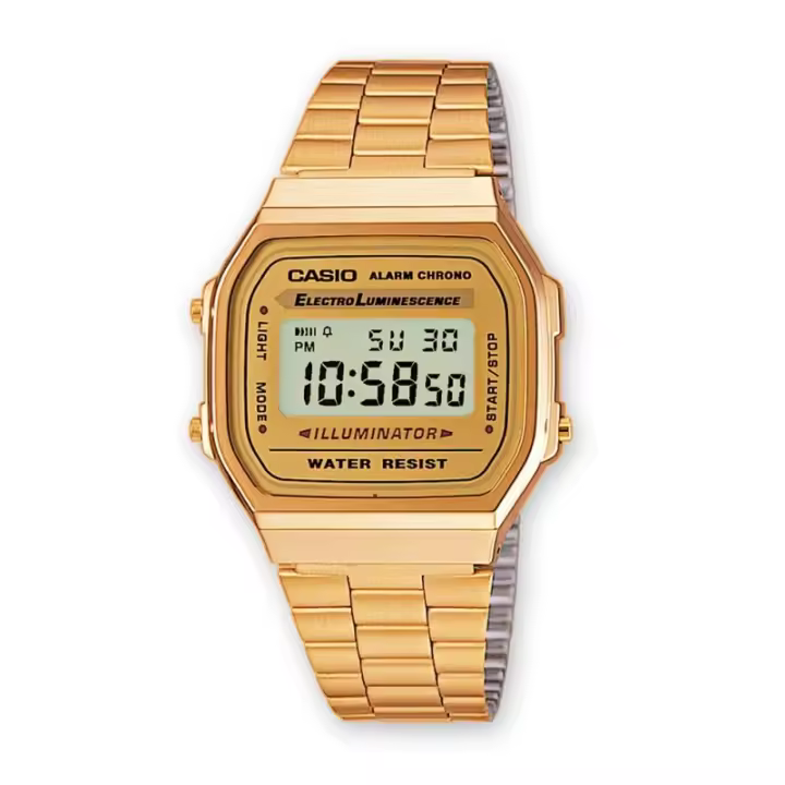Reloj Casio Retro Unisex A168WG-9EF Resistente Al Agua - 1