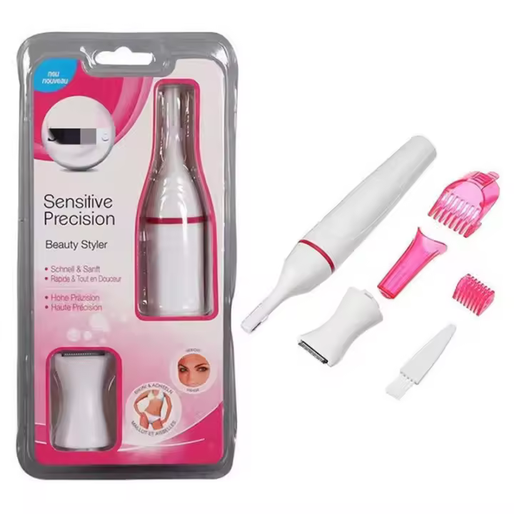 Epilador Eléctrico Portátil 5 En 1 Painless Trimmer Para Cejas Cuerpo Bikini Peluca Facial Eliminación De Vello Afeitadora Multifuncional - 1