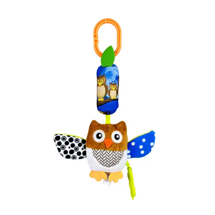 Juguetes Sensoriales Para Bebés Con Mordedor Suave De Peluche En Forma De Animal Con Campanas Y Rattles Para Desarrollo Infantil Regalos Para Recién Nacidos - 1