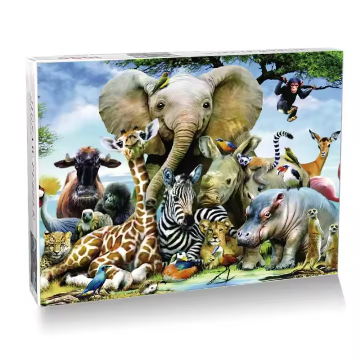 Rompecabezas De Papel 1000 Piezas 75x50cm Serie Animal Dinosaurio Para Adultos Juguete Personalizado Regalo De Navidad - 1