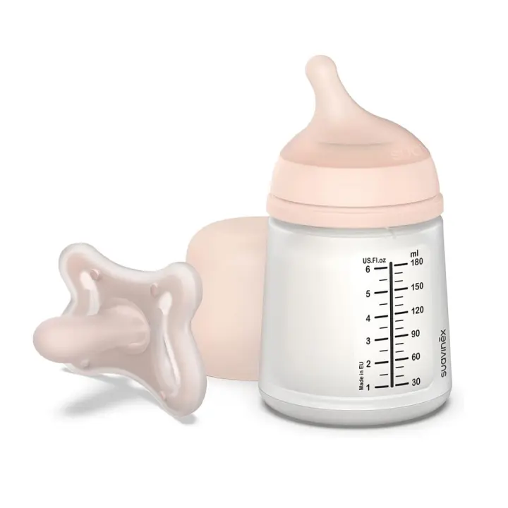 Suavinex Set De Inicio Zero Chupete -2-2 M + Biberón 180 ml Pack Almond Medium - 1