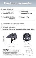Casco De Bicicleta X-TIGER Ultra-Ligero Para Montar Montaña Y Carretera GIRO Vuelta a España Anti-Stress Con Protección EPS Para Adultos Hombres - details 2