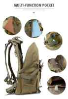 Mochila Táctica De Camping 35L Para Hombres Y Mujeres Impermeable Y Duradera Con Sistema De Marco Interno Material De Nylon Rucksack De Salida De Emergencia Para Senderismo Y Viajes - details 8