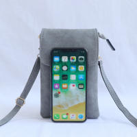 Bolso Bandolera De Cuero PU Para Mujer Bolso De Mano Pequeño Con Teléfono Móvil Estilo Messenger Color Sólido Cierre De Cremallera Y Hebilla - details 3