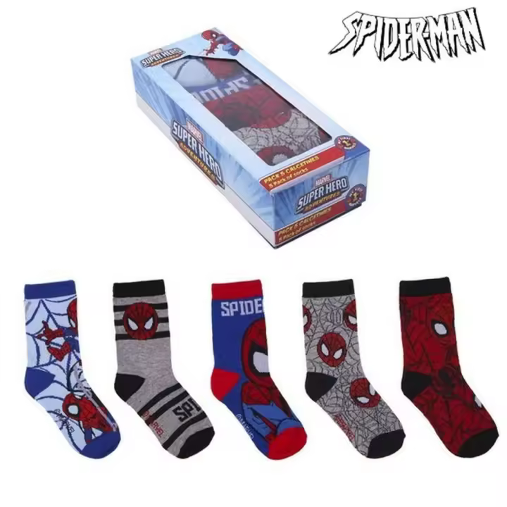 Cerdá - Pack Calcetines 5 Piezas Spiderman Marvel, Multicolor - 1