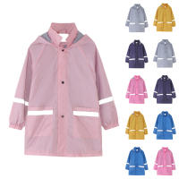 Chaqueta Impermeable Para Niños Con Gorro Y Bolsillo Para Actividades Al Aire Libre En Primavera Y Otoño Color Sólido - details 0