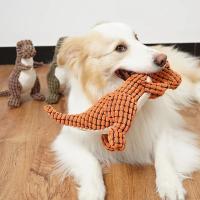Juguete De Peluche Para Perros Dinosaurio Shaped Interactive Squeaky Para Pequeños Y Grandes Mascotas Juguete Masticable Para Limpieza De Dientes - details 2