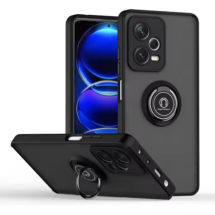 Funda Xiaomi Redmi Note 12 5G / Poco X5 5G Carcasa Antishock Soporte Anillo Giratorio + Protector Pantalla - 1