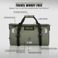 Bolsa Seca Para Motocicleta 40L 66L Impermeable Bolsa De Viaje Para Asiento Trasero De Motocicleta Bolsa De Mano Deportiva De PVC Para Exterior - details 21