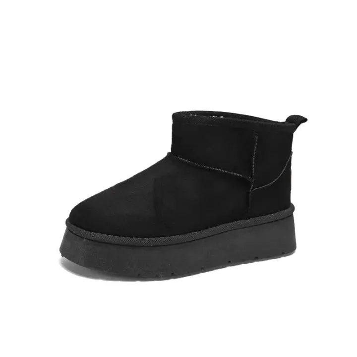 Botas De Nieve Para Mujer 2024 Botines Aislados De Moda Invierno Zapatos De Mujer Con Cierre SLIP-ON Material De Suela De Goma Talla Verdadera - 1