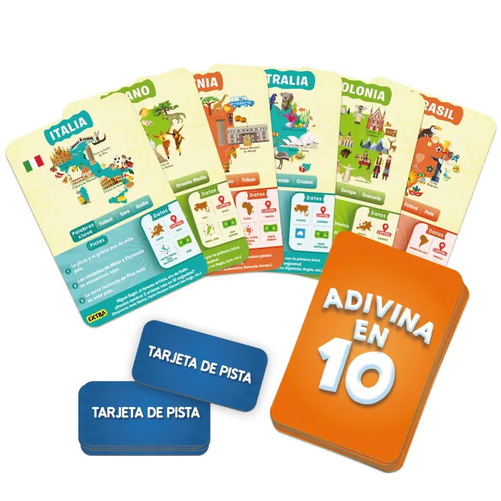 Adivina en 10! Países del mundo | Juego De Mesa | Juegos De Cartas - 1