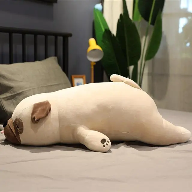 Muñeco De Peluche Grande De Pug Lindo Y Kawaii Para Niños Y Niñas Regalo De Cumpleaños O Navidad Almohada De Sueño Para Niños - 1