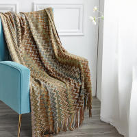 Manta Boho Azteca Baja Estilo Geométrico Tapiz Colgante Para Sofa Cubierta Slipcover Decorativa De Poliéster/Celulosa Manta Portátil Para Adultos - details 10