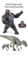 Modelo Realista De Dinosaurio Tyrannosaurus Rex Vs Gorila Juguete Educativo Para Niños Regalo De Cumpleaños Colección De Animales Prehistóricos - details 3