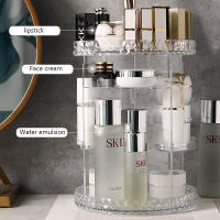 Caja De Almacenamiento Para Cosméticos Giratoria De 360 Grados Transparente Mesa De Maquillaje Organizador De Productos De Cuidado Personal Soporte Para Labiales Y Brochas - details 3