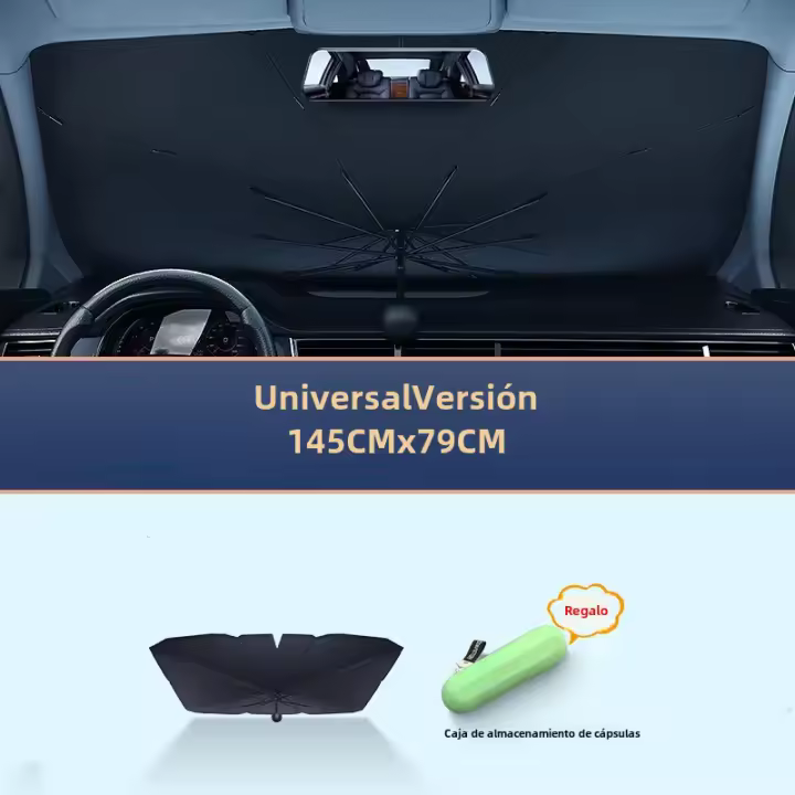 Parasol De Sol Para Coche LEIBOO Protector Anti-Heat Plegable Con Material De Protección Solar UPF80 Accesorio Para Verano - 1