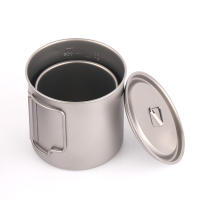 Lixada Taza De Agua Ultraligera De Titanio Con Manija Plegable Para Exteriores 300/350/550/650ml/750ml Ideal Para Picnics Y Uso En La Mesa - details 1