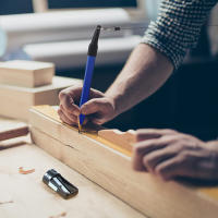 Set De 12 Lápices De Línea Negra Para Carpintero 7 Pulgadas Lápices De Madera Para DIY Joiner De Madera Oficina Herramienta De Trabajo Con Línea Plana - details 0