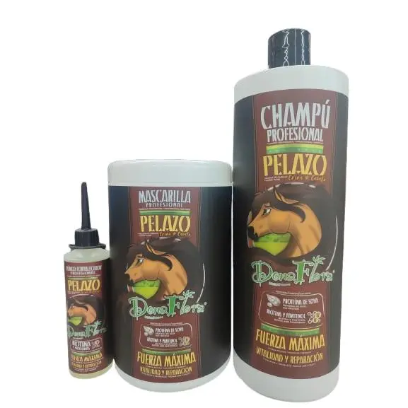 Pack Dona Flora Pelazo: Champú 1000ml + Mascarilla Capilar 1000ml + Tonico Capilar 70ml - 1