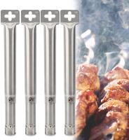Accesorios de barbacoa Universal de 30,8 a 45 cm para FirePlus, Fire Mountain, Proficook, Barbecook, Tepro, Campingaz, Char-Broil, Cosmo Grill, pieza de depósito de tubo de arce inoxidable, 1 accesorio de motor eléctrico - details 0