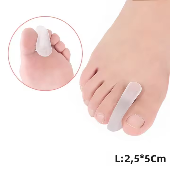 Cojín de silicona para dedas del pie corrector de dedas del pie protector de valgus ajustador de bigote alivio del color de las empanadas - 1