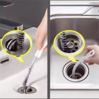 Cepillo De Drenaje Para Baño Y Cocina Herramienta De Limpieza Flexible Para Eliminar Obstrucciones En Tuberías Cepillo De Plástico Para Huecos Y Agujeros - details 5