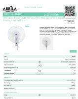 FABRILAMP Ventilador Pared Cudo Blanco 3 Vel. 45w Oscilante 5 Aspas Transp. 53x43x30 CmCon dos posiciones de cabezal, fijo y rotatorio CALIDAD TOP DE CONFIANZA - details 1