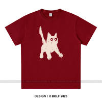 Camiseta Para Hombre Dibujo De Gato Sencillo 100% Algodón Corte Holgado Estilo Gráfico Minimalista Moda Casual Para Calle - details 4