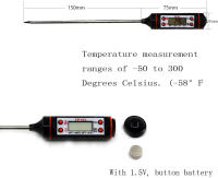 Termómetro Digital Para Cocina BBQ Alimentos Carne Pasteles Caramelo Fritos Asado Herramienta De Medición Metal Para Cocinar En Horno - details 4