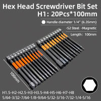Juego De Puntas De Destornillador Allen Hexagonal S2 Acero Magnético Para Taladro Eléctrico Herramientas Manuales Tamaño 1/4 Pulgada - details 14